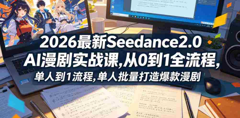 2026最新Seedance2.0 AI漫剧实战课,,从0到1全流程,单人批量打造爆款漫剧-任任的小木屋 - 热点知汇