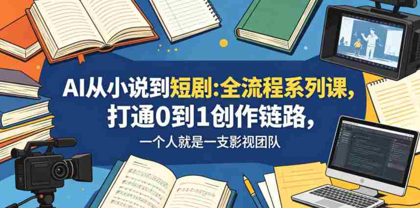 AI从小说到短剧全流程系列课,打通0到1创作链路,一个人就是一支影视团队-任任的小木屋 - 热点知汇
