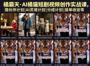 橘霸天·AI橘猫短剧视频创作实战课,撸伙伴计划|AI灵境计划|分成计划|接单收徒等-任任的小木屋 - 热点知汇