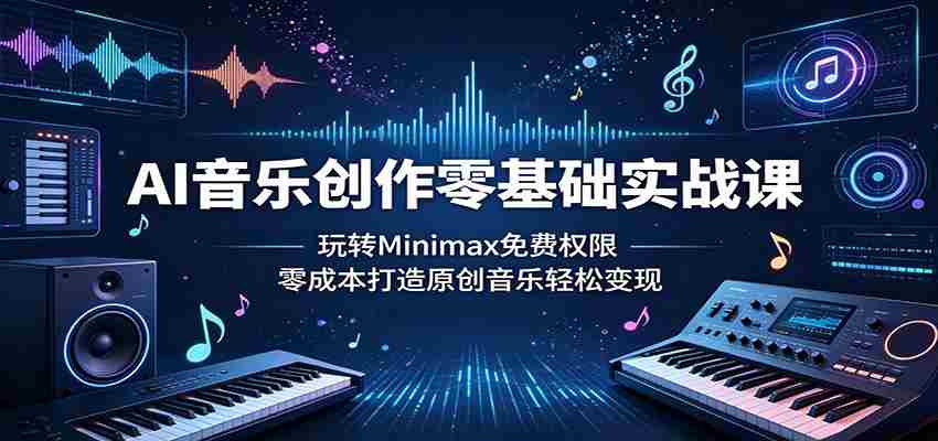 AI音乐创作零基础实战课：玩转Minimax免费权限，零成本打造原创音乐轻松变现-任任的小木屋 - 热点知汇
