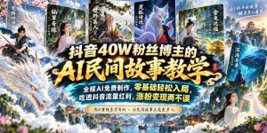 抖音40W粉丝博主的AI民间故事教学,全程AI免费制作,零基础轻松入局,吃透抖音流量红利,涨粉变现两不误-任任的小木屋 - 热点知汇