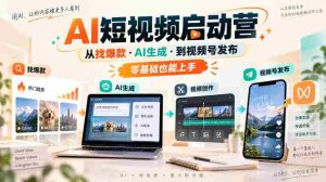AI短视频启动营，从找爆款·AI生成·到视频号发布，零基础也能上手-任任的小木屋 - 热点知汇