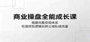 商业操盘全能成长课：搭建完整变现体系，吃透项目逻辑玩转公域私域流量-任任的小木屋 - 热点知汇