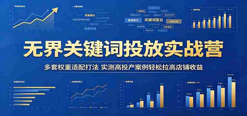 无界关键词投放实战营：多套权重适配打法，实测高投产案例轻松拉高店铺收益-任任的小木屋 - 热点知汇