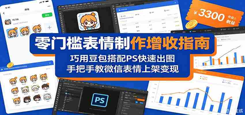 零门槛表情制作增收指南：巧用豆包搭配 PS 快速出图，手把手教微信表情上架变现-任任的小木屋 - 热点知汇