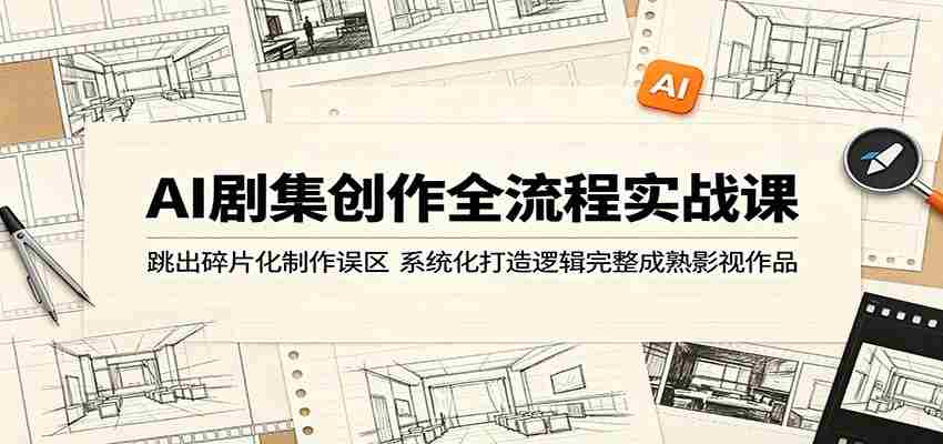 AI剧集创作全流程实战课：跳出碎片化制作误区，系统化打造逻辑完整成熟影视作品-任任的小木屋 - 热点知汇
