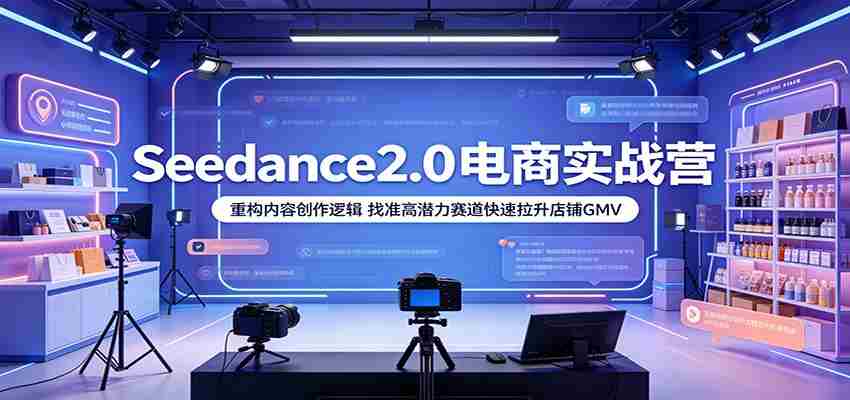 Seedance2.0电商实战营：重构内容创作逻辑，找准高潜力赛道快速拉升店铺GMV-任任的小木屋 - 热点知汇