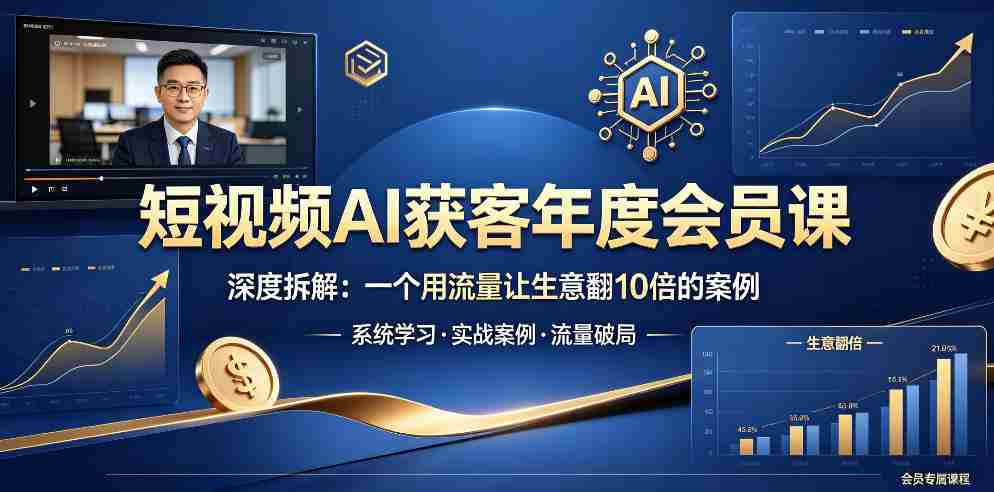 短视频AI获客年度会员课，深度拆解，一个用流量让生意翻10倍的案例-任任的小木屋 - 热点知汇
