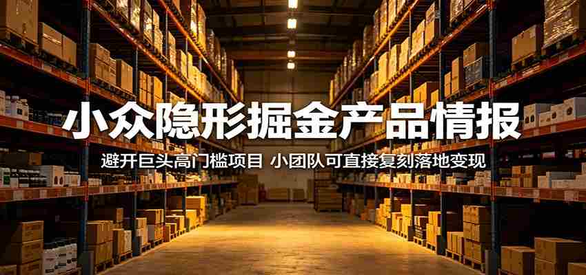 小众隐形掘金产品情报：避开巨头高门槛项目，小团队可直接复刻落地变现-任任的小木屋 - 热点知汇