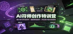 AI符师创作特训营:提示词与符法创作,漫剧剪辑进阶,多品类内容实操指南-任任的小木屋 - 热点知汇