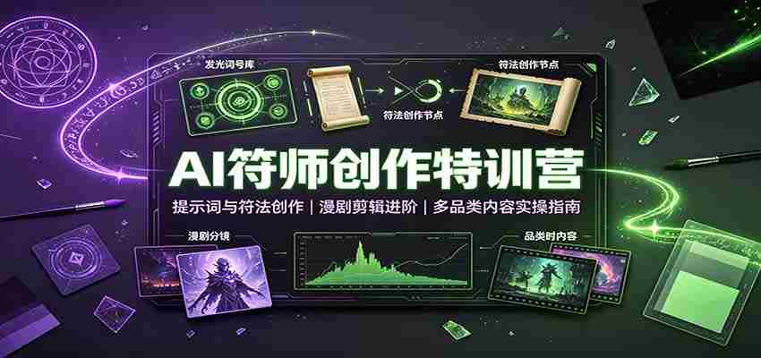 AI符师创作特训营：提示词与符法创作，漫剧剪辑进阶，多品类内容实操指南-任任的小木屋 - 热点知汇