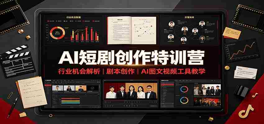 AI短剧创作特训营:行业机会解析,剧本创作,AI图文视频工具教学(文字版)-任任的小木屋 - 热点知汇