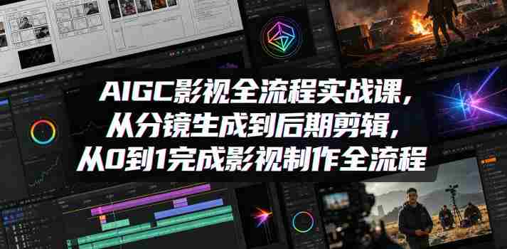 AIGC影视全流程实战课，从分镜生成到后期剪辑，从0到1完成影视制作全流程-任任的小木屋 - 热点知汇