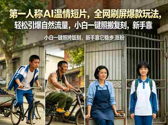 第一人称AI温情短片,全网刷屏爆款玩法,轻松引爆自然流量,小白一键照搬复刻,新手靠它稳步涨粉-任任的小木屋 - 热点知汇
