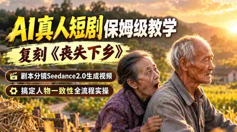 AI真人短剧保姆级教学，复刻《丧失下乡》，剧本分镜Seedance2.0生成视频，搞定人物一致性全流程实操-任任的小木屋 - 热点知汇
