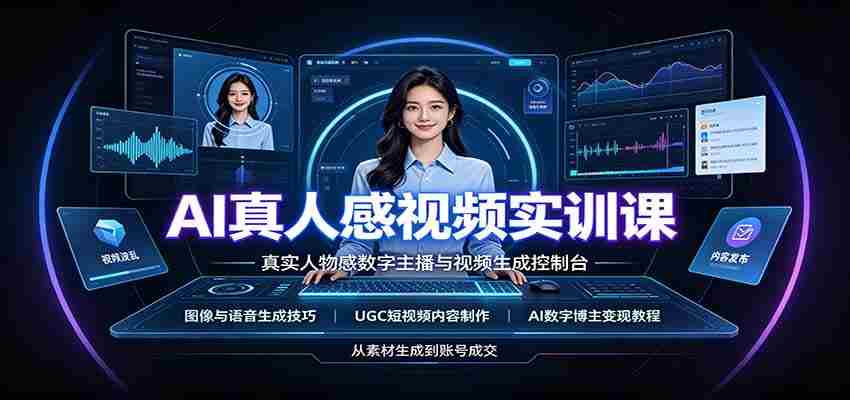 AI真人感视频实训课：图像语音生成，UGC内容制作，AI数字博主变现教程-任任的小木屋 - 热点知汇