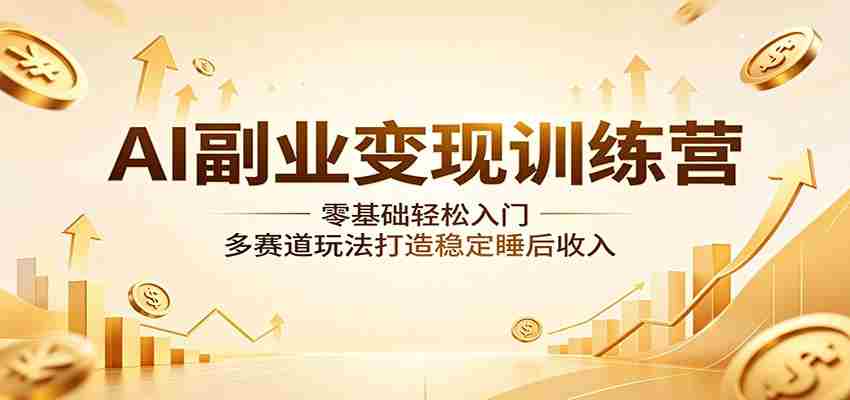 AI副业变现训练营：零基础轻松入门，多赛道玩法打造稳定睡后收入-任任的小木屋 - 热点知汇