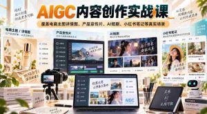 AIGC内容创作实战课，覆盖电商主图详情图、产品宣传片、AI短剧、小红书笔记等真实场景-任任的小木屋 - 热点知汇