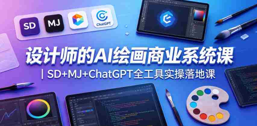 设计师的AI绘画商业系统课|SD+MJ+ChatGPT全工具实操落地课-任任的小木屋 - 热点知汇
