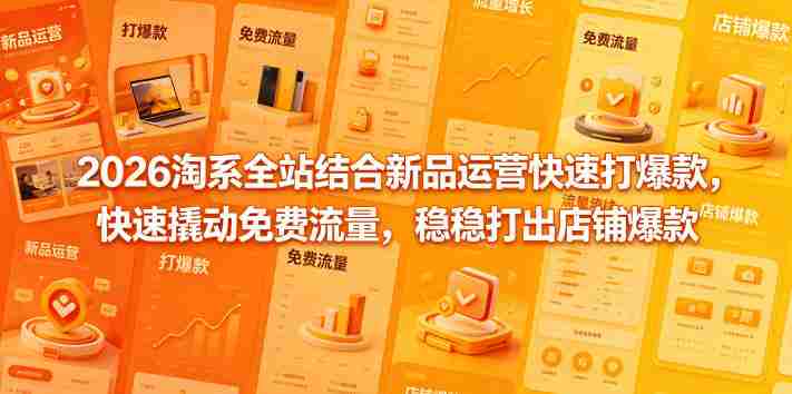 2026淘系全站结合新品运营快速打爆款，快速撬动免费流量，稳稳打出店铺爆款（更新5月12日）-任任的小木屋 - 热点知汇