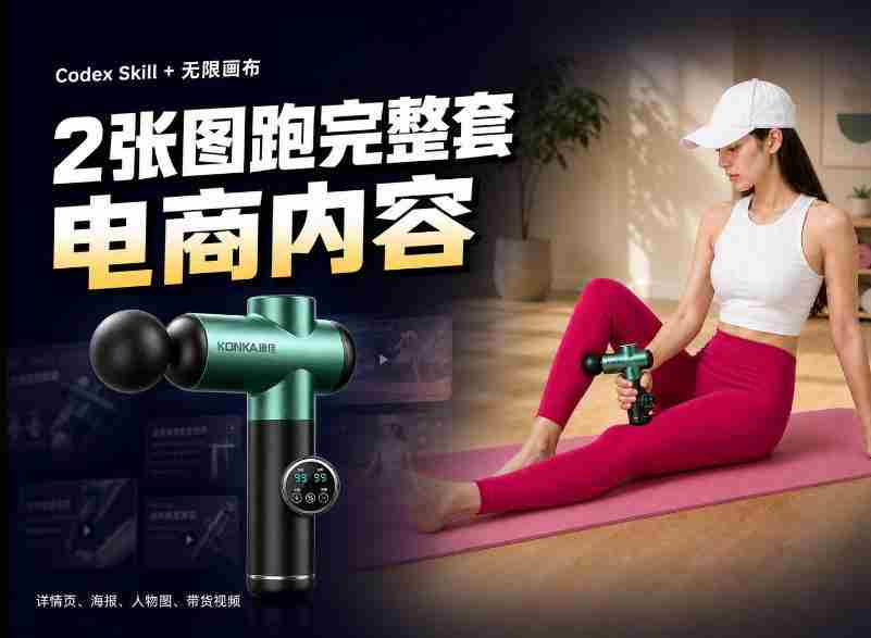 Codex+Skill+无限画布：两张图跑出一整套电商内容-任任的小木屋 - 热点知汇