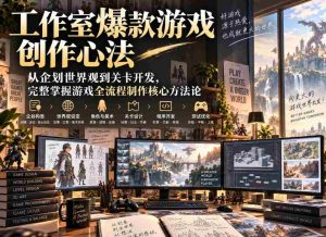 工作室爆款游戏创作心法｜从企划世界观到关卡开发，完整掌握游戏全流程制作核心方法论-任任的小木屋 - 热点知汇
