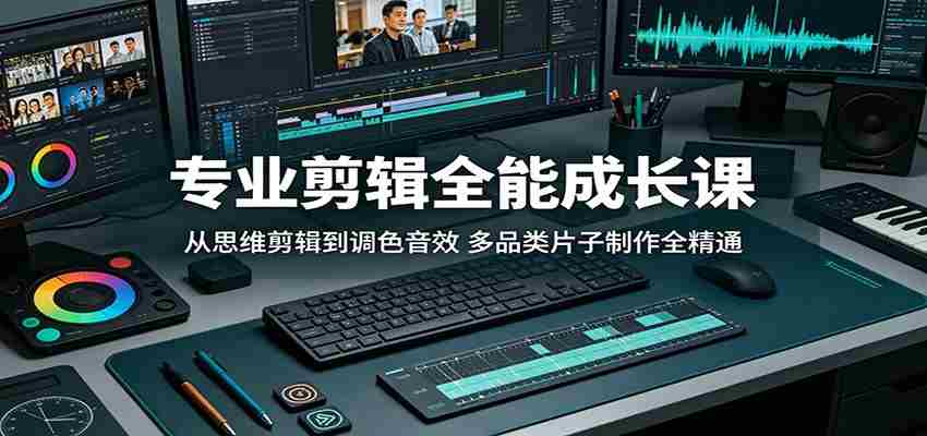 专业剪辑全能成长课：从思维剪辑到调色音效，多品类片子制作全精通-任任的小木屋 - 热点知汇