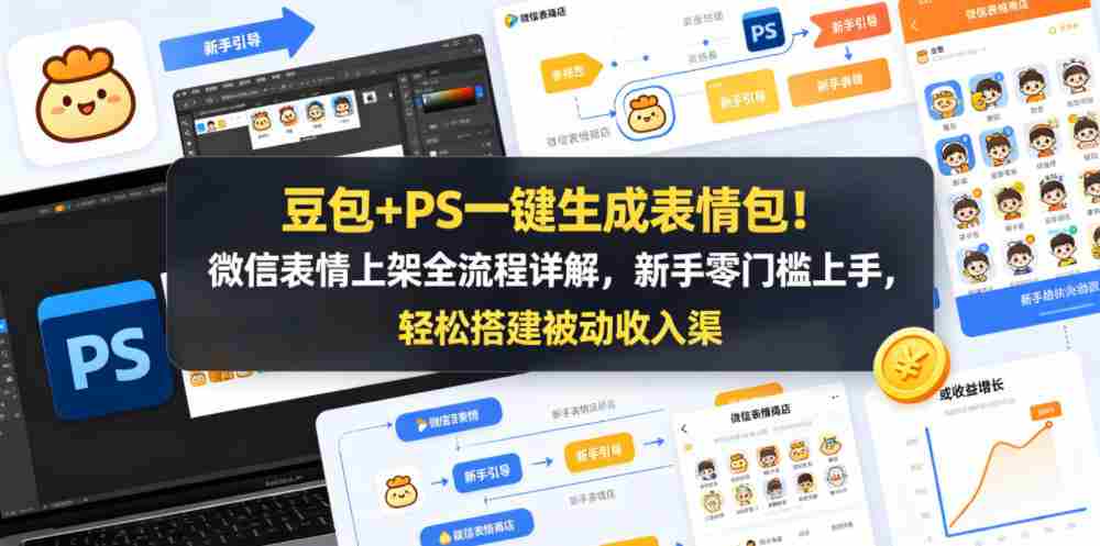 豆包+PS一键生成表情包！微信表情上架全流程详解，新手零门槛上手，轻松搭建被动收入渠道-任任的小木屋 - 热点知汇