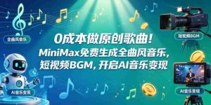0成本做原创歌曲！MiniMax免费生成全曲风音乐，短视频BGM，开启AI音乐变现-任任的小木屋 - 热点知汇