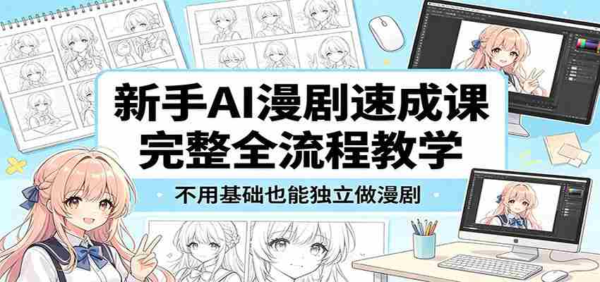 新手AI漫剧速成课：完整全流程教学，不用基础也能独立做漫剧-任任的小木屋 - 热点知汇