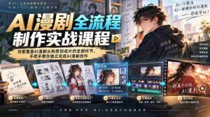 AI漫剧全流程制作实战课程，完整覆盖AI漫剧从构思到成片的全部环节，手把手教你独立完成AI漫剧创作-任任的小木屋 - 热点知汇