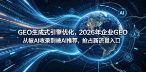 GEO生成式引擎优化,2026年企业GEO从被AI收录到被AI推荐,抢占新流量入口-任任的小木屋 - 热点知汇