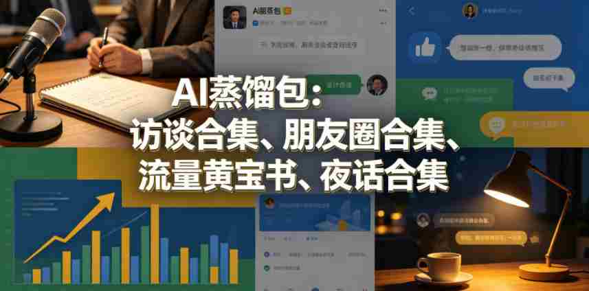 AI蒸馏包：访谈合集、朋友圈合集、流量黄宝书、夜话合集【文档】-任任的小木屋 - 热点知汇