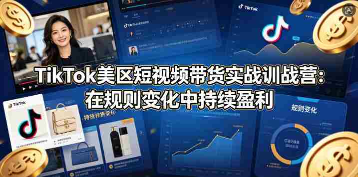 TikTok美区短视频带货实战训战营:在规则变化中持续盈利-任任的小木屋 - 热点知汇