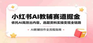 小红书AI教辅赛道掘金:依托AI高效出内容,选题资料实操变现全链路-任任的小木屋 - 热点知汇