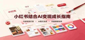 小红书结合AI变现成长指南:账号精准定位,内容视觉打造,搭建可复制流量获客体系-任任的小木屋 - 热点知汇