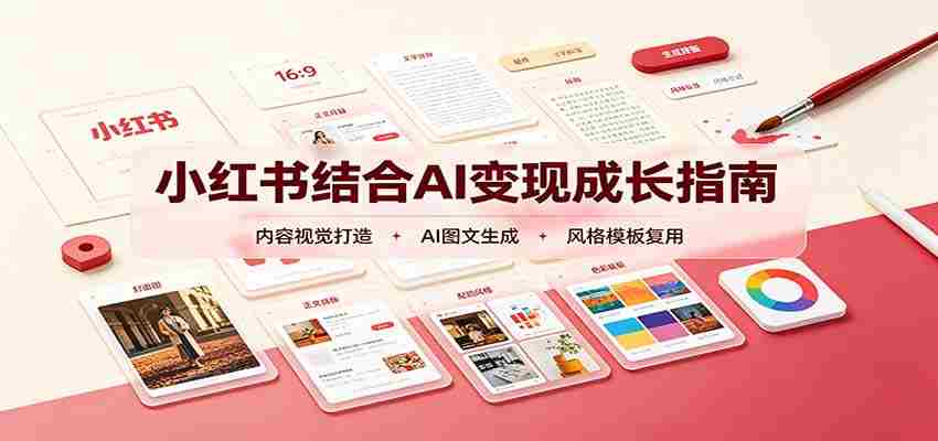小红书结合AI变现成长指南：账号精准定位，内容视觉打造，搭建可复制流量获客体系-任任的小木屋 - 热点知汇