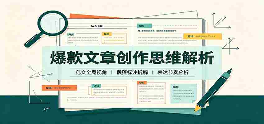 爆款文章创作思维解析：全局视角拆解范文，梳理行文逻辑，搭配真实拆文实操案例-任任的小木屋 - 热点知汇