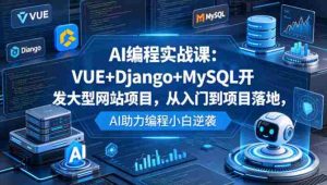 AI编程实战课:VUE+Django+MySQL开发大型网站项目,从入门到项目落地,AI助力编程小白逆袭-任任的小木屋 - 热点知汇