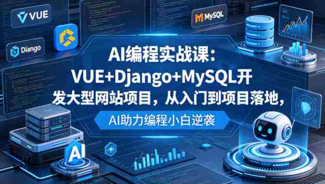 AI编程实战课：VUE+Django+MySQL开发大型网站项目，从入门到项目落地，AI助力编程小白逆袭-任任的小木屋 - 热点知汇