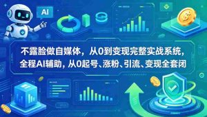 不露脸做自媒体,从0到变现完整实战系统,全程AI辅助,从0起号、涨粉、引流、变现全套闭环-任任的小木屋 - 热点知汇