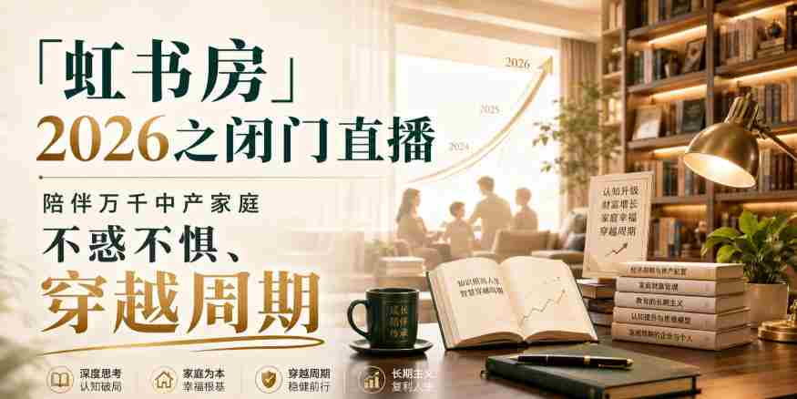 「虹书房」2026之闭门直播,陪伴万千中产家庭,不惑不惧、穿越周期-任任的小木屋 - 热点知汇