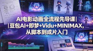 AI电影动画全流程先导课｜豆包AI+即梦+Vidu+MINIMAX，从脚本到成片入门-任任的小木屋 - 热点知汇