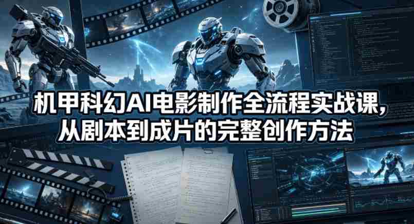 机甲科幻AI电影制作全流程实战课，从剧本到成片的完整创作方法-任任的小木屋 - 热点知汇