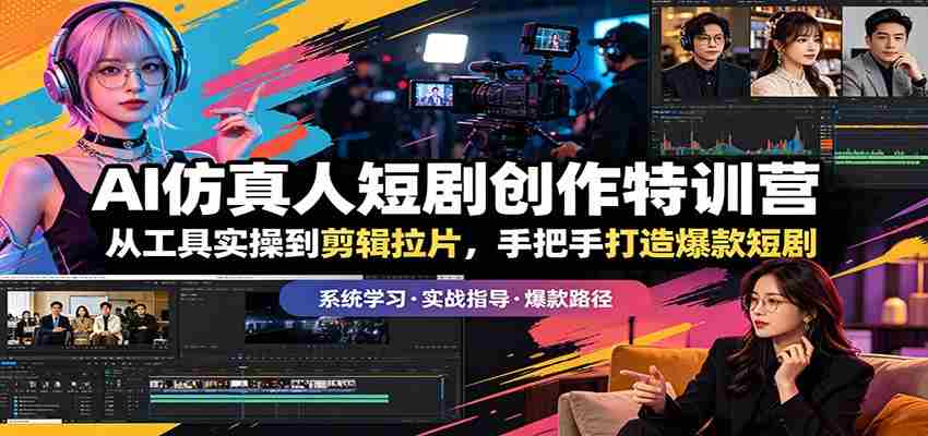 AI仿真人短剧创作特训营:从工具实操到剪辑拉片,手把手打造爆款短剧-任任的小木屋 - 热点知汇