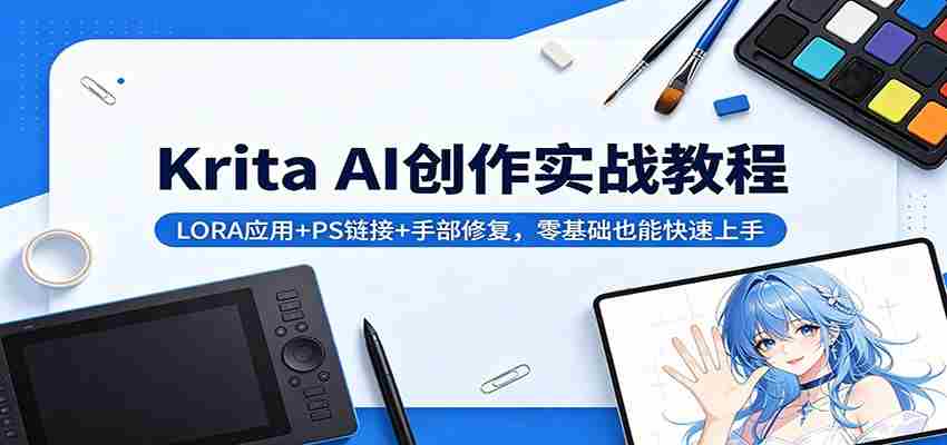 Krita AI创作实战教程：LORA应用+PS链接+手部修复，零基础也能快速上手-任任的小木屋 - 热点知汇