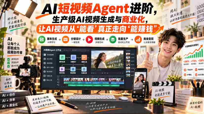 AI短视频Agent进阶，生产级AI视频生成与商业化，让AI视频从”能看”真正走向”能賺钱”-任任的小木屋 - 热点知汇