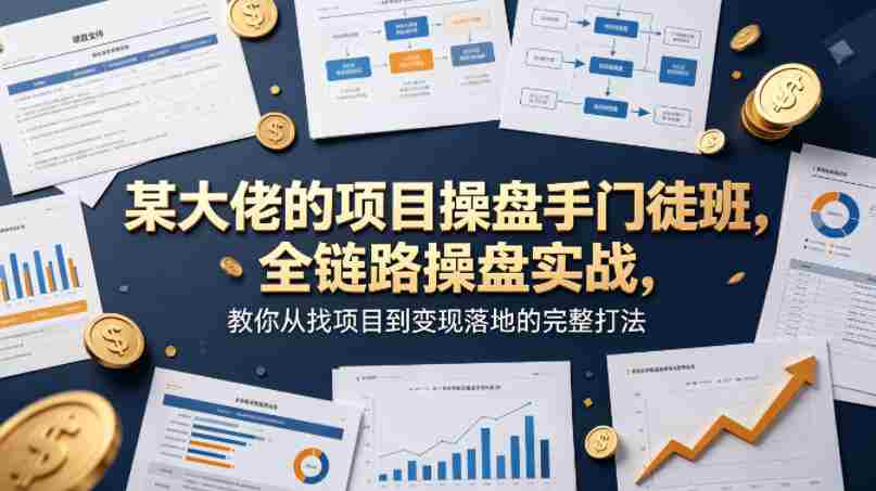 某大佬的项目操盘手门徒班，全链路操盘实战，教你从找项目到变现落地的完整打法-任任的小木屋 - 热点知汇