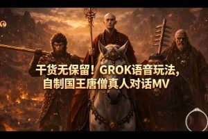 干货无保留！GROK语音玩法，自制国王唐僧真人对话MV-任任的小木屋 - 热点知汇
