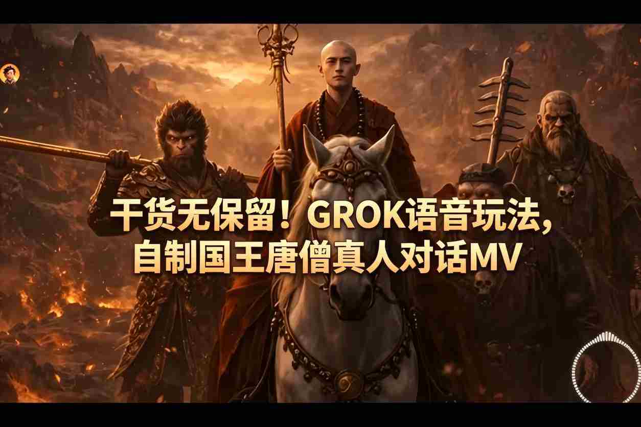 干货无保留！GROK语音玩法，自制国王唐僧真人对话MV-任任的小木屋 - 热点知汇